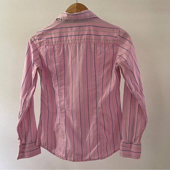 Steve & Barry's Pink and Blue Striped Shirt - Picture 5 of 5